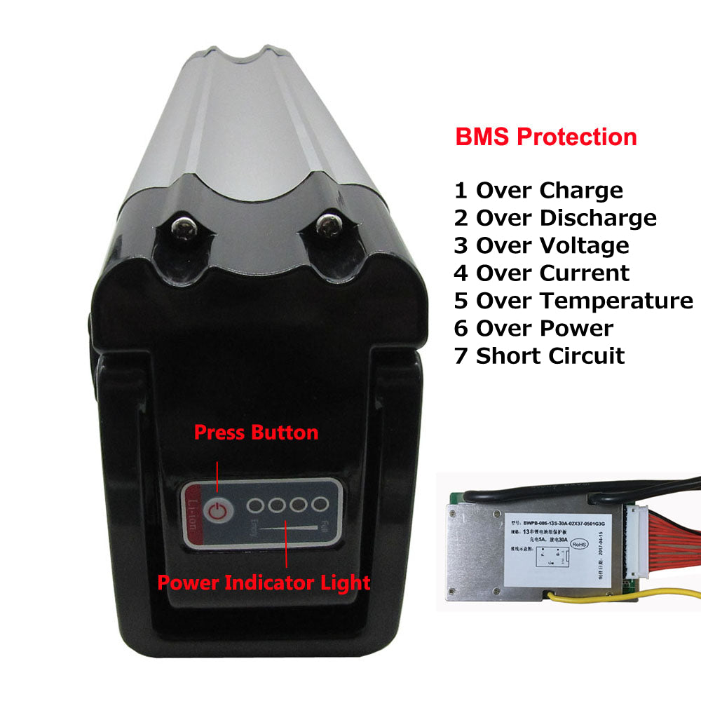 700W 24V 32AH Ebike Lithium Battery Pack 24 Volt 7S 30AH Silver Fish Electric Bike Bicycle Scooter Li-ion 18650 Bateria Akku With 29.4V 3A Charger Top Discharge