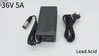 BAYADOU 36 Volt 5A Lead Acid Electric Bike Bicycle Scooter Battery Charger 43.2V 5A XLRM Connector For 36V Wheelchair Fast Charger