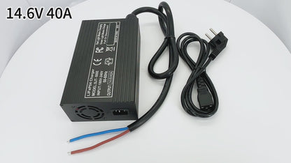 4S 12V 40A Lifepo4 Fast Chargers 14.6V 40A Iron Phosphate Home Energy Storage RV UPS Solar System Battery 220V Input Copper Nose M8 Connector