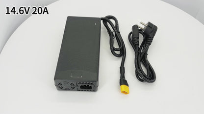 14.6V 20A Lifepo4 Lithium Iron Phosphate Battery Charger For 12.8V 4S Solar Energy Storage Fast Charger Alligator Clip 220V Input