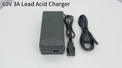 BAYADOU 60V 3A Lead Acid Charger 60 Volt 20AH Electric Bike Bicycle Scooter lead-acid Battery Fast Charger with Fan 72V Output IEC C13 Connector