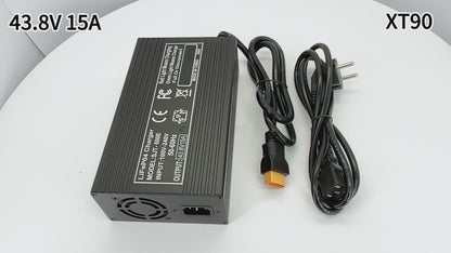 BAYADOU 43.8V 15A LiFePO4 Battery Fast Charger 12S 36V LFP RV Lithium Iron Phosphate Energy Storage Chargers SB50 XT90 220V Input