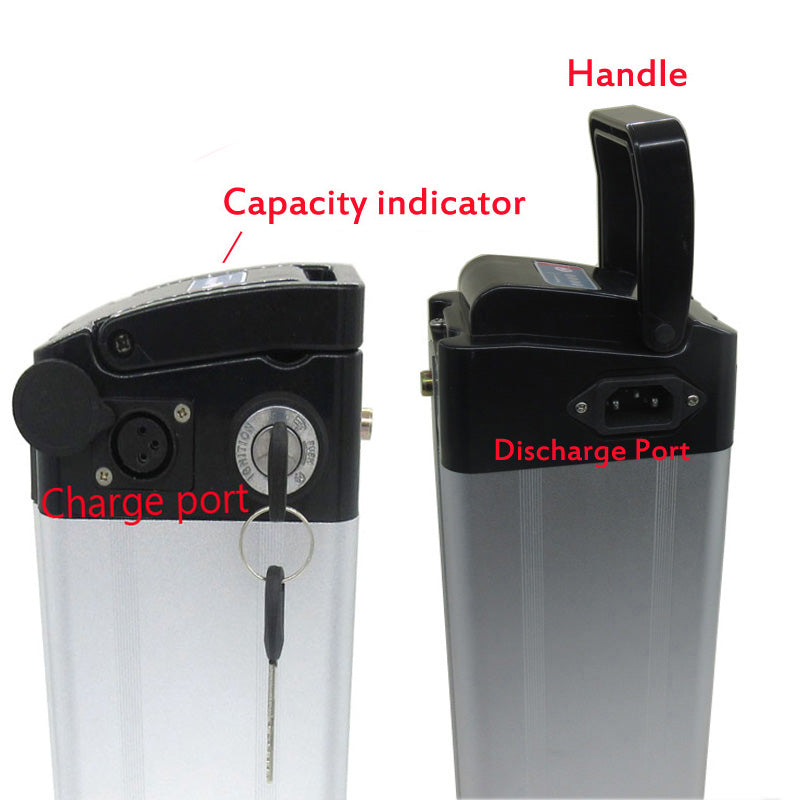 700W 24V 32AH Ebike Lithium Battery Pack 24 Volt 7S 30AH Silver Fish Electric Bike Bicycle Scooter Li-ion 18650 Bateria Akku With 29.4V 3A Charger Top Discharge